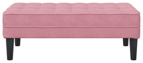 Banco Rosa 113x57x39 cm Veludo