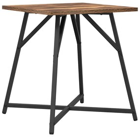 Mesa Lateral vidaXL 2 pcs Carvalho Defumado Madeira Ingenheirada e Met