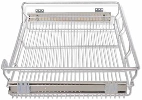 Cestos de arame extraíveis 2 pcs 800 mm prateado
