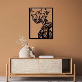Acessório Decorativo de Parede Tree Woman – Preto – 52 x 70 cm