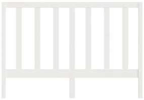 Cabeceira de cama 126x4x100 cm pinho maciço branco