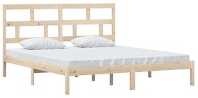 Estrutura de cama 180x200 cm super king madeira maciça