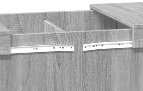 Mesa de centro 80x55x40 cm derivados de madeira cinzento sonoma