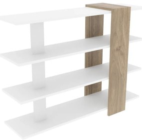 Estante Nur – Branco e Nogal – 120x90x30 cm