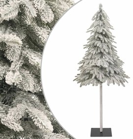 vidaXL Árvore de Natal artificial c/ flocos de neve 210 cm