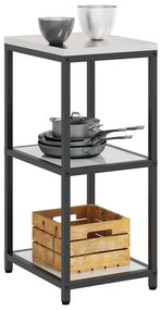 Prateleira de Armazenamento de Cozinha Prata 60 x 50 x 92 cm