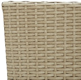 Cadeiras de jantar para jardim 4 pcs vime PE bege
