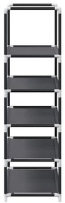 Sapateira 5 camadas 44x28x94 cm tecido não tecido preto