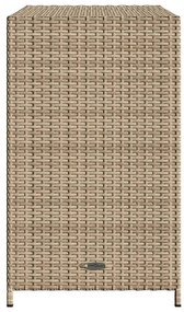 Armário de arrumação p/ jardim 83x45x76 cm vime PE bege