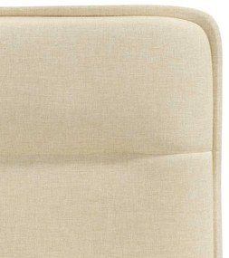 Cadeiras de jantar 6 pcs tecido cor creme