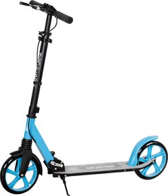 HOMCOM Trotinete Dobrável com Guiador Ajustável, Rodas Grandes de 200 mm, Amortecimento e Travão, Carga Máxima de 100 kg, 91,5 x 36,5 x 91-104 cm, Azul | Aosom Portugal