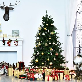 Árvore de natal ∅115x180cm Artificial Árvores Decoração de Natal com 1492 Ramos de Apoio em Metal