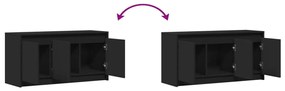 Móvel de TV com luzes LED derivados de madeira preto