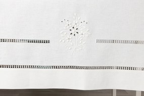 180x350 cm - Toalha de mesa de linho bordada a mão - bordados da lixa Creative Rosemary 2021