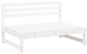 4 pcs conjunto lounge de jardim madeira de pinho maciça branco