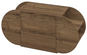 Hall Stand Berlin BA – Nogueira e Branco – 120x200x35 cm