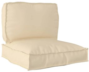 vidaXL Conjunto de Almofadas para Palete 2 pcs Bege 70 x 70 x 12 cm