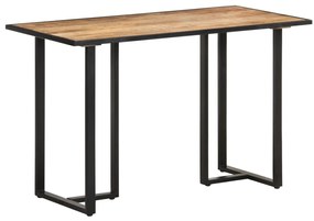 Mesa de jantar 120 cm madeira de mangueira áspera