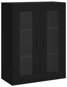 Armário alto 69,5x34x180 cm derivados de madeira preto
