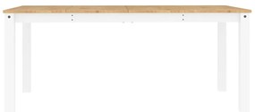 Mesa de jantar Panama 180x90x75 cm madeira pinho maciça branco