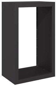 Suporte para lenha 60x40x100 cm aço preto