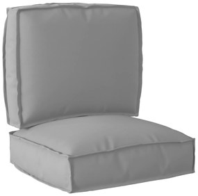 vidaXL Conjunto de Almofadas para Palete 2 pcs Cinzeto 50 x 50 x 12 cm