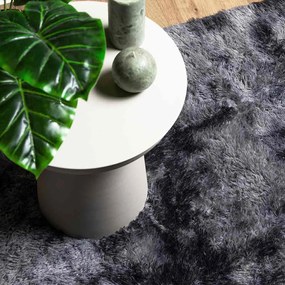 Tapete shaggy de pelo alto NAVARRA 160x160 cm cinzento-escuro