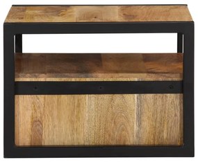 Mesa de cabeceira montagem na parede 35x35x25 cm madeira acácia