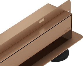 Mexen Flat Wall ralo linear de parede 2 em 1 120 cm, cobre escovado - 1C30120