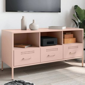 Móvel de TV 100,5x39x50,5 cm aço rosa