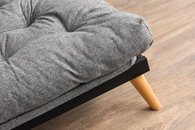 Sofá-cama de 3 Lugares Saki – Cinzento Claro – 185x82x92 cm