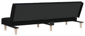 Sofá-cama tecido preto