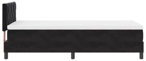 Cama Box com Colchão vidaXL Preto 90x200 cm Veludo