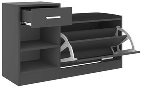 Banco sapateira 94,5x31x57 cm derivados de madeira cinzento