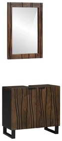 vidaXL Conjunto de Móveis para Banheiro com porta 2 pcs Marrom Noz