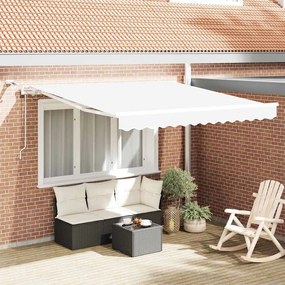 vidaXL Toldo Retrátil Branco 300 x 250 cm Poliéster e Metal