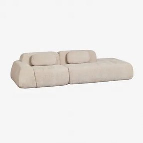 Sofá Modular De Canto Em 2 Peças Com Chaise Longue Direita Em Chenille Embalado A Vácuo Mérida Chenille Grossa Bege Tapioca - Sklum