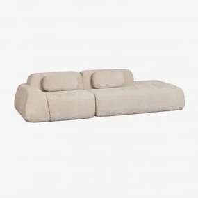 Sofá Modular De Canto Em 2 Peças Com Chaise Longue Direito Em Chenille Embalado A Vácuo Mérida Chenille Grossa Bege Tapioca - Sklum