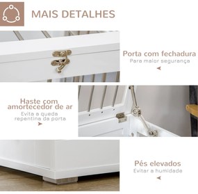 PawHut Gaiola para Cães com 2 Portas Bloqueáveis Casa para Cães de Tam