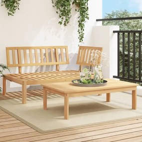 vidaXL Conj. sofás de paletes 2 pcs p/ jardim madeira de acácia maciça