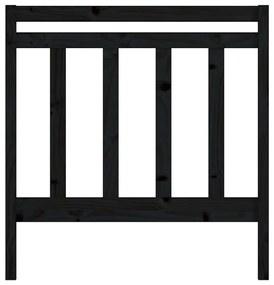 Cabeceira de cama 96x4x100 cm pinho maciço preto
