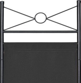 Biombo Lucca, Divisória elegante com um visual mediterrânico 180x163cm Preto