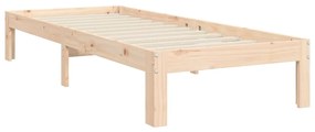 Cama sem colchão 90x200 cm madeira de pinho maciça