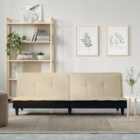 351916 vidaXL Sofá-cama tecido creme