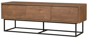 Conjunto de Mobiliário de Sala de Estar Laxus – Nogueira/Preto – Unida