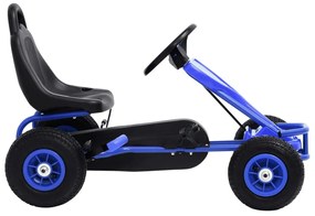 Kart a pedais com pneus pneumáticos azul