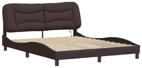 Estrutura de cama com LED sem colchão 160x200 cm tecido