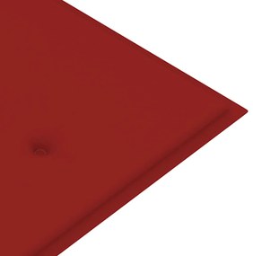 Banco de jardim empilhável c/ almofadão 159 cm teca maciça