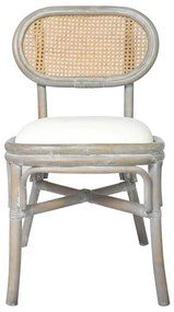 Cadeiras de jantar 2 pcs linho cinzento