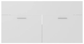 Conjunto de móveis de casa de banho derivados de madeira branco